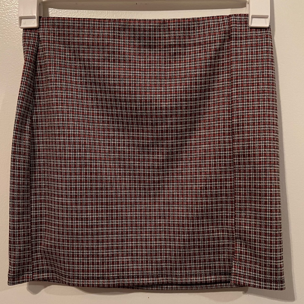 Forever 21 Red Plaid Micro Mini Skirt